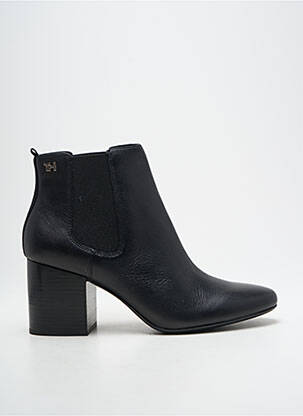 Bottines/boots tissage satiné talon de 4 à 6cm noir TOMMY HILFIGER femme