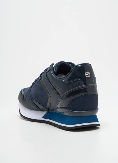 Baskets tissage satiné bout rond bleu TOMMY HILFIGER unisexe