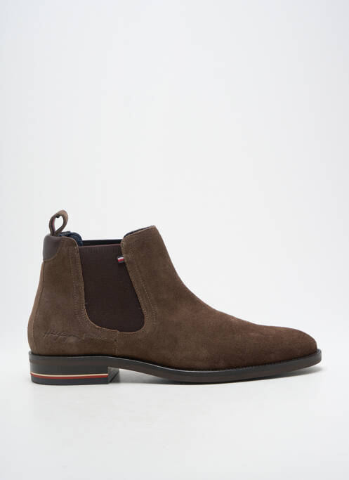 Bottines/boots nubuck talon bas marron TOMMY HILFIGER homme