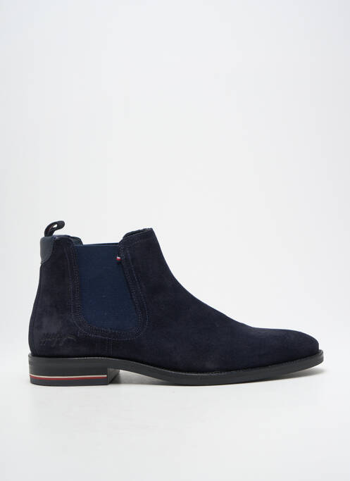 Bottines/boots nubuck talon bas bleu TOMMY HILFIGER homme