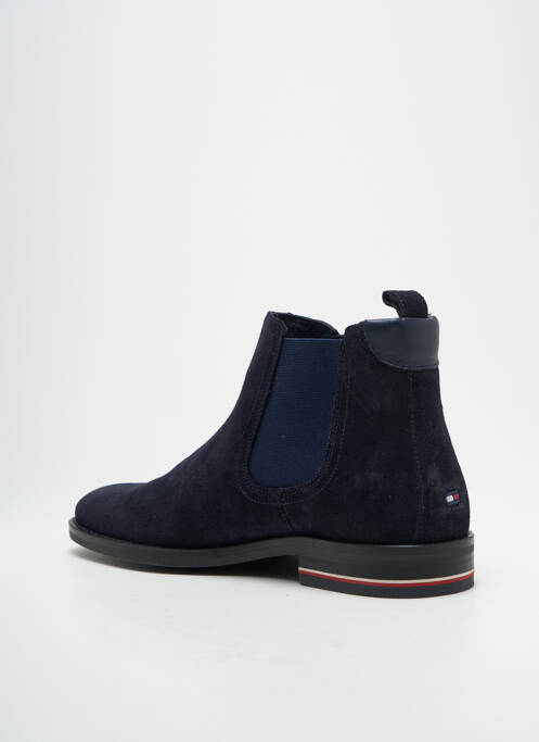 Bottines/boots nubuck talon bas bleu TOMMY HILFIGER homme