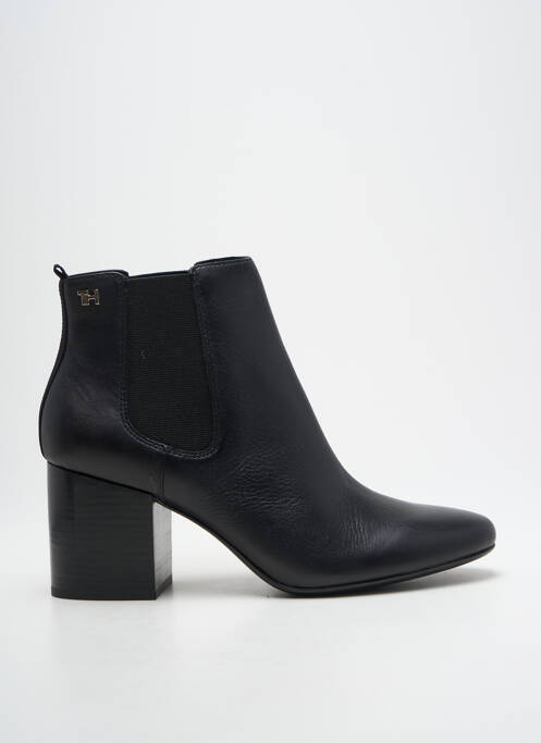 Bottines/boots tissage satiné talon de 4 à 6cm noir TOMMY HILFIGER femme