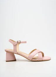Sandales/nu pieds tissage satiné talon de 4 à 6cm rose LODI LOVE femme