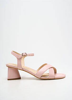 Sandales/nu pieds tissage satiné talon de 4 à 6cm rose LODI LOVE femme