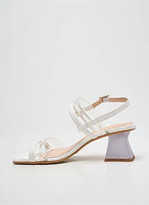 Sandales/nu pieds type de semelle amortissante talon de 4 à 6cm blanc LODI LOVE femme
