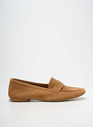 Mocassins nubuck talon plat jusqu'à 3cm marron LODI LOVE femme