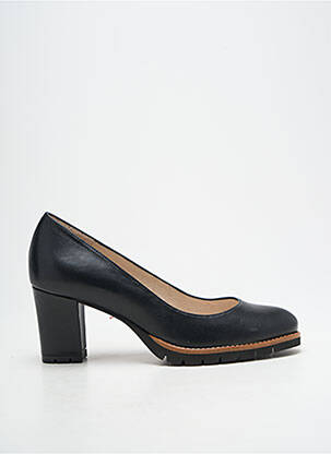 Escarpins tissage satiné talon de 7 à 9cm noir GADEA femme