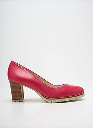 Ballerines matière lisse talon de 7 à 9cm rose GADEA femme