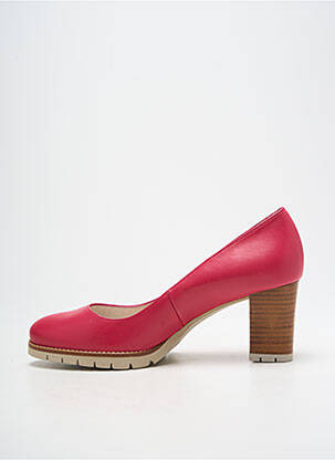 Ballerines matière lisse talon de 7 à 9cm rose GADEA femme