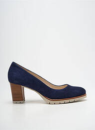 Escarpins nubuck talon de 7 à 9cm bleu GADEA femme