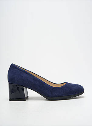 Escarpins nubuck talon de 4 à 6cm bleu GADEA femme