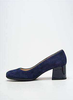 Escarpins nubuck talon de 4 à 6cm bleu GADEA femme