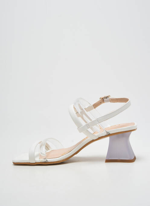 Sandales/nu pieds type de semelle amortissante talon de 4 à 6cm blanc LODI LOVE femme