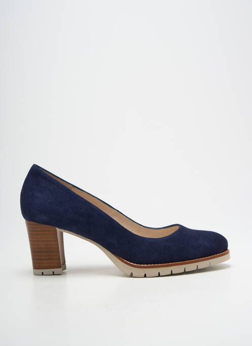 Escarpins nubuck talon de 7 à 9cm bleu GADEA femme