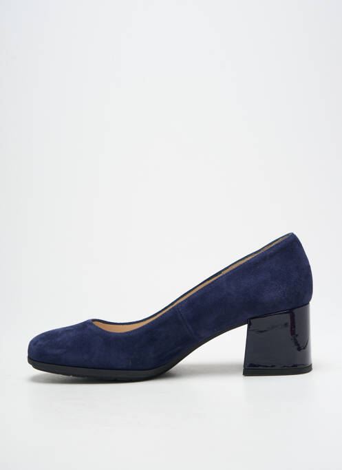 Escarpins nubuck talon de 4 à 6cm bleu GADEA femme