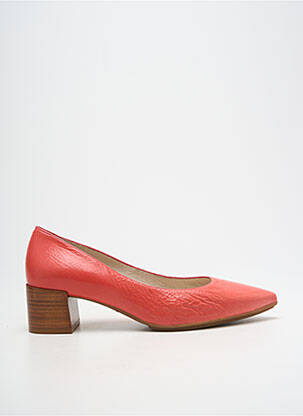 Escarpins tissage satiné talon de 4 à 6cm orange GADEA femme