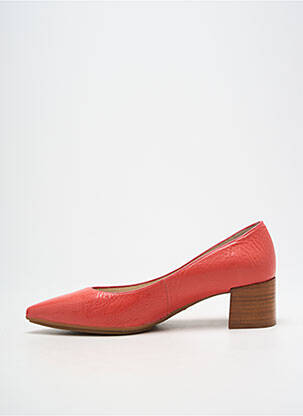 Escarpins tissage satiné talon de 4 à 6cm orange GADEA femme