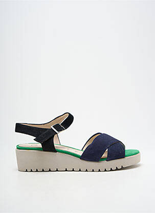 Sandales/nu pieds talon compensé talon de 4 à 6cm bleu GADEA femme