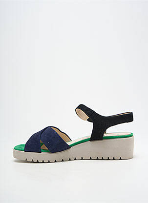 Sandales/nu pieds talon compensé talon de 4 à 6cm bleu GADEA femme