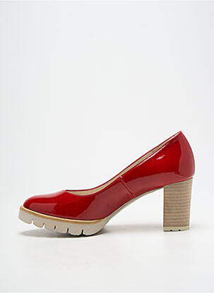 Escarpins matière lisse talon de 7 à 9cm rouge GADEA femme