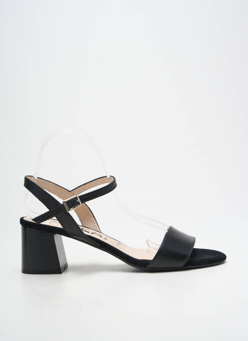 Sandales/nu pieds matière lisse talon de 4 à 6cm noir GADEA femme