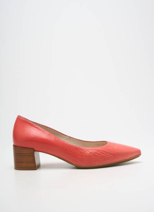 Escarpins tissage satiné talon de 4 à 6cm orange GADEA femme