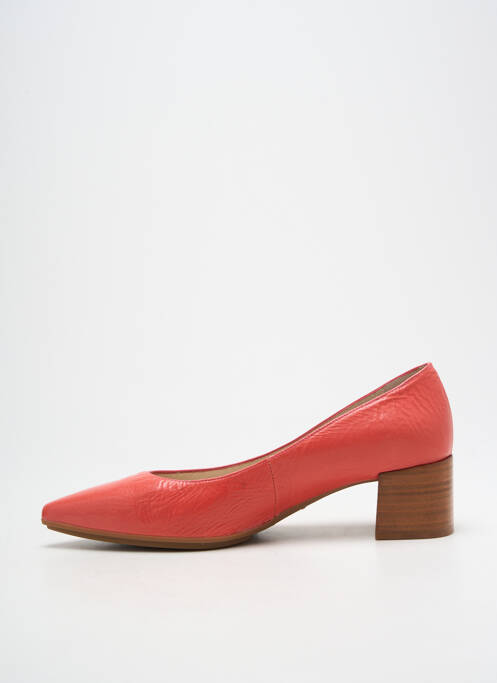 Escarpins tissage satiné talon de 4 à 6cm orange GADEA femme
