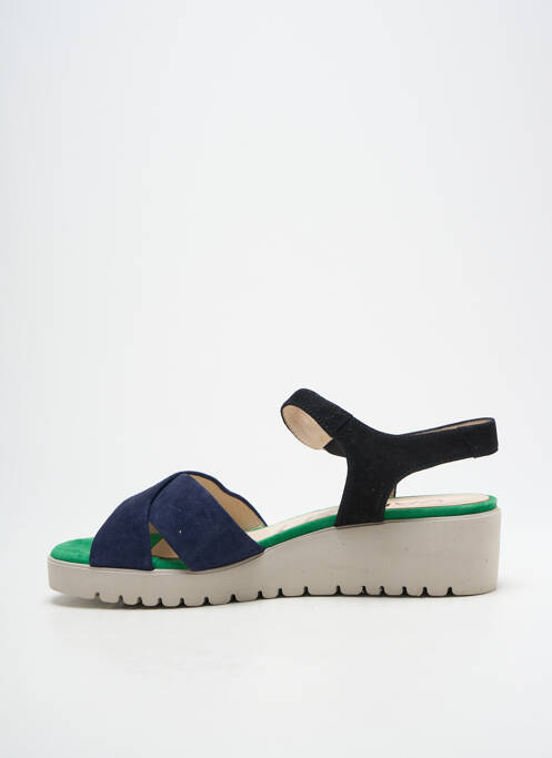 Sandales/nu pieds talon compensé talon de 4 à 6cm bleu GADEA femme