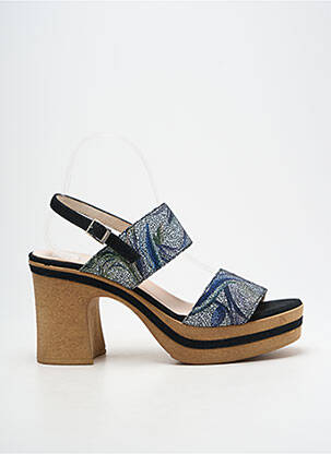 Sandales/nu pieds semi compensé talon de 7 à 9cm noir GADEA femme