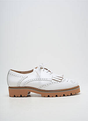 Derbies bout rond talon plat jusqu'à 3cm blanc GADEA femme