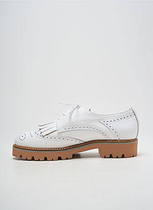 Derbies bout rond talon plat jusqu'à 3cm blanc GADEA femme