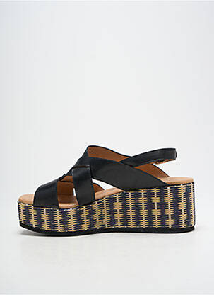 Sandales/nu pieds matière lisse talon de 7 à 9cm noir GADEA femme