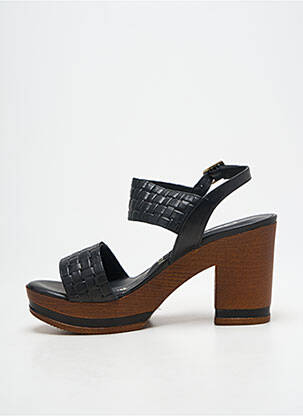 Sandales/nu pieds semi compensé talon de 7 à 9cm noir GADEA femme