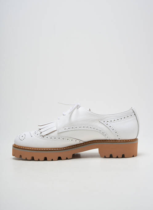 Derbies bout rond talon plat jusqu'à 3cm blanc GADEA femme