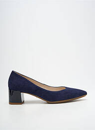 Escarpins nubuck talon de 4 à 6cm bleu GADEA femme
