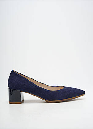 Escarpins nubuck talon de 4 à 6cm bleu GADEA femme