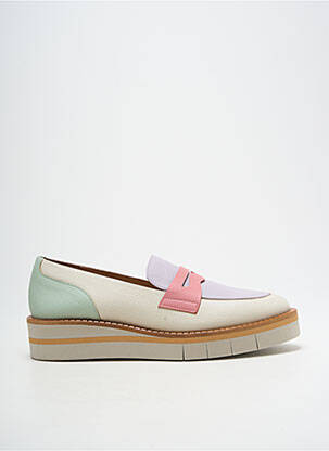 Mocassins bout rond talon plat jusqu'à 3cm beige GADEA femme