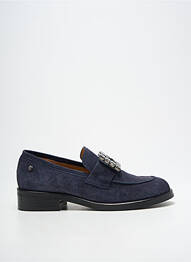 Mocassins nubuck talon plat jusqu'à 3cm bleu LODI femme