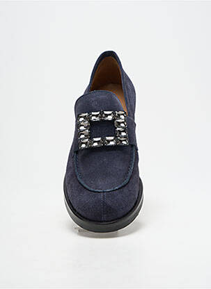 Mocassins nubuck talon plat jusqu'à 3cm bleu LODI femme