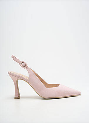 Escarpins nubuck talon de 7 à 9cm rose LODI femme