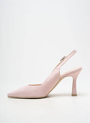 Escarpins nubuck talon de 7 à 9cm rose LODI femme