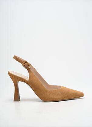 Escarpins nubuck talon de 7 à 9cm marron LODI femme