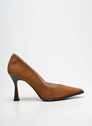 Escarpins nubuck talon de 7 à 9cm marron LODI femme