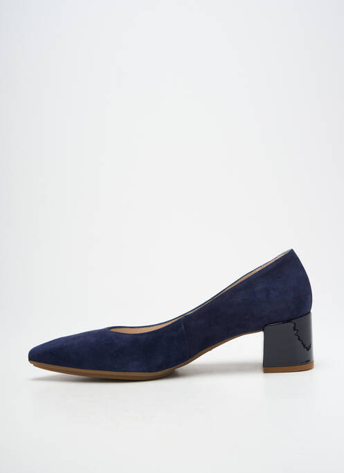 Escarpins nubuck talon de 4 à 6cm bleu GADEA femme