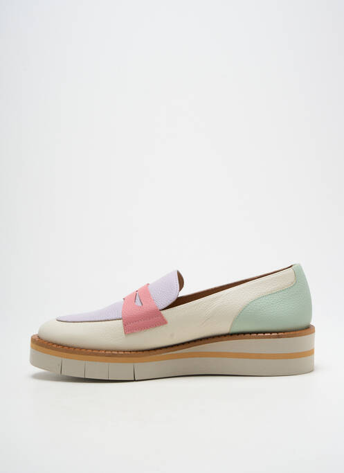 Mocassins matière lisse talon plat jusqu'à 3cm beige GADEA femme