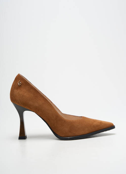 Escarpins nubuck talon de 7 à 9cm marron LODI femme