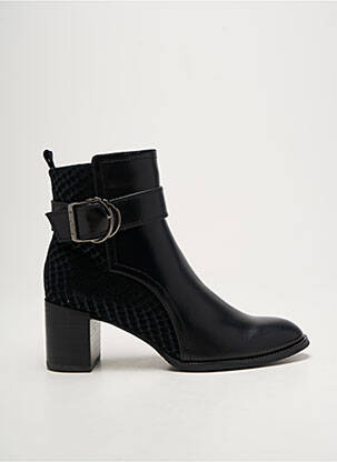 Bottines/boots matière lisse talon de 4 à 6cm noir FUGITIVE BY FRANCESCO ROSSI femme