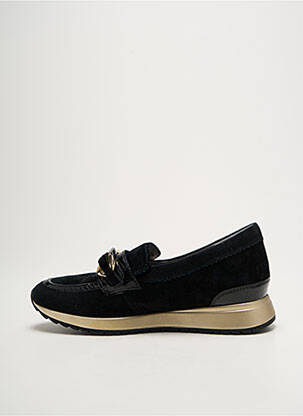 Mocassins tissage satiné talon plat jusqu'à 3cm noir FUGITIVE BY FRANCESCO ROSSI femme