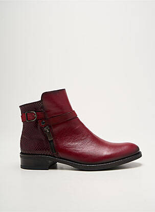 Bottines/boots matière lisse talon plat jusqu'à 3cm violet DORKING femme