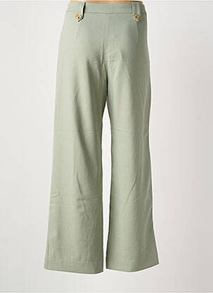 Pantalon large tissage popeline taille normale vert MEISÏE femme
